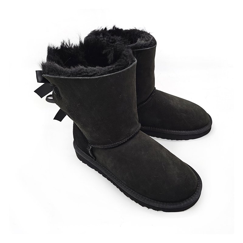 Wholesaler fashion best selling warm winter bow female snow boots