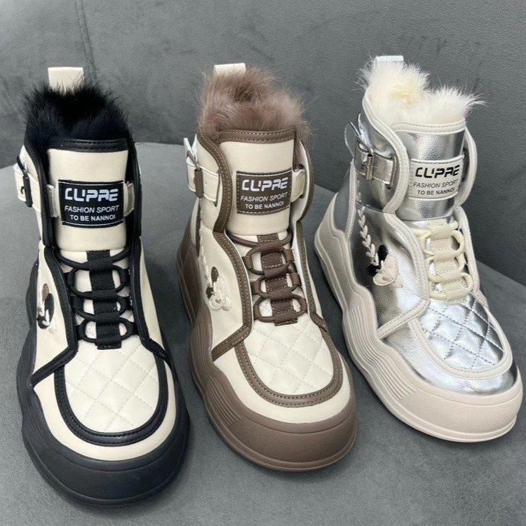 Custom Designer Winter Shoes women Snow Boots 2023 Wholesale Fleece Snow Boots for Girls Fashion Fur Boots