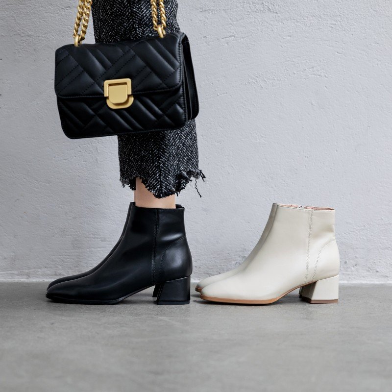Customized style casual comfortable fastory sale pointed toe low heels waterproof women ankle boots