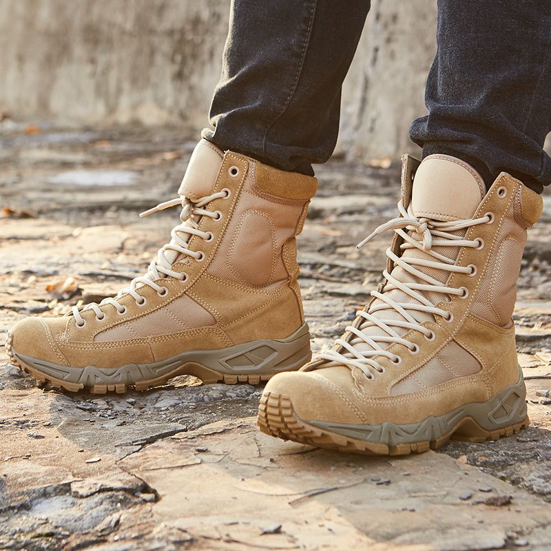 Manufacturers wholesale new breathable male ultra-light combat boots outdoor boots
