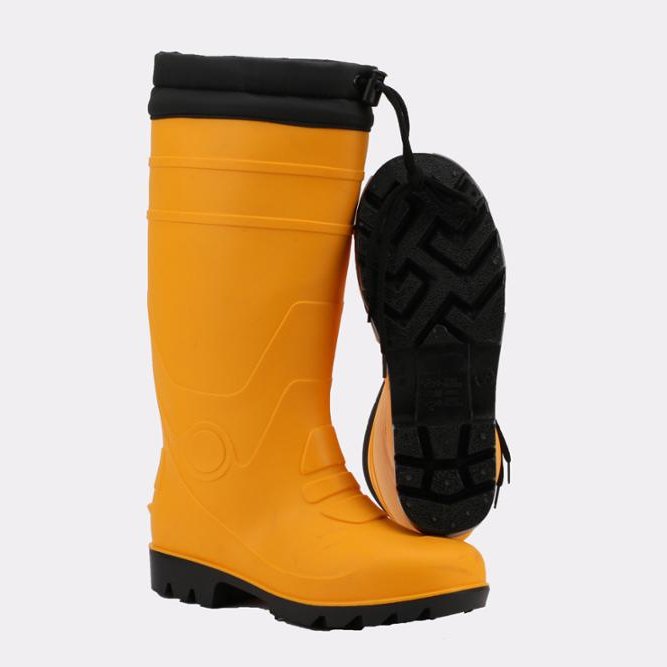 wholesale steel toe cheap unisex thick soled wellington rain boots safety gum boots waterproof for men