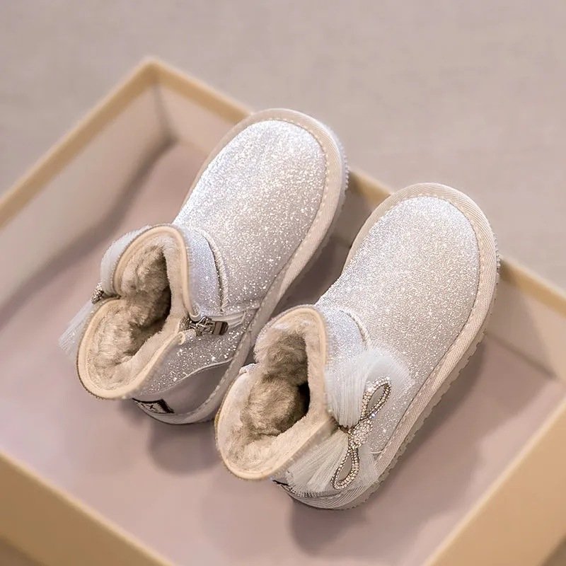 2 Color Factory Direct Warm Winter Kids Fur Snow Boots Girls For Children
