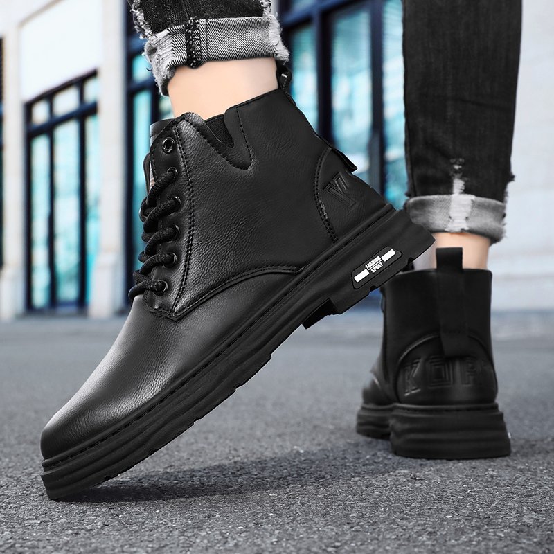 M9622 Original Quality Men's Boots new fall Leather high-top outdoor Work Boots For Men British biker casual retro men's boots