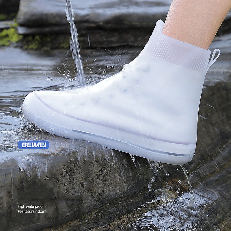 Outdoor Travel Midi Shoe Covers Waterproof Rain Boot Shoe Cover with Reflector Reusable & Foldable PVC Rain Boots