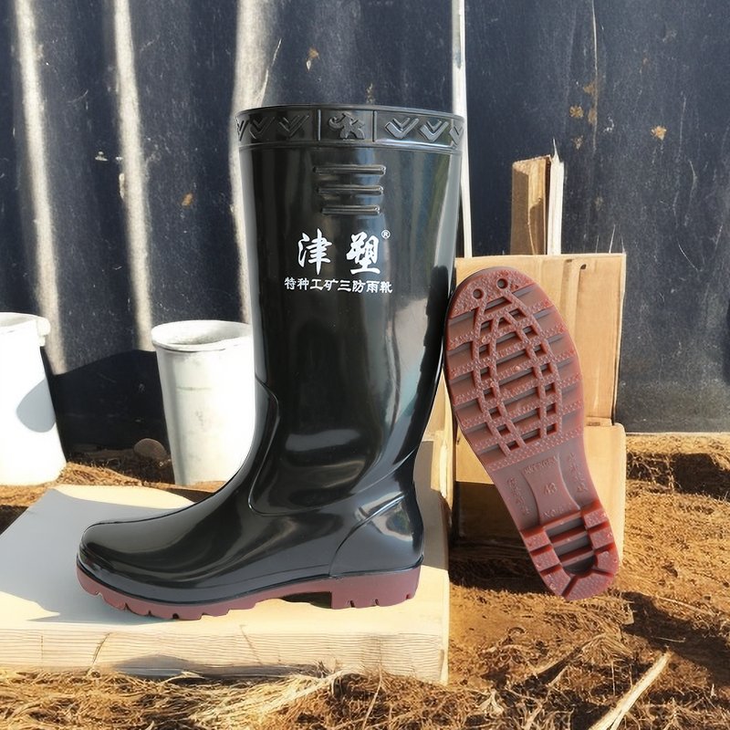 Men's Construction Site Rubber Boots Adult High Tube Non-slip Men's Labor Protection Rain Boots
