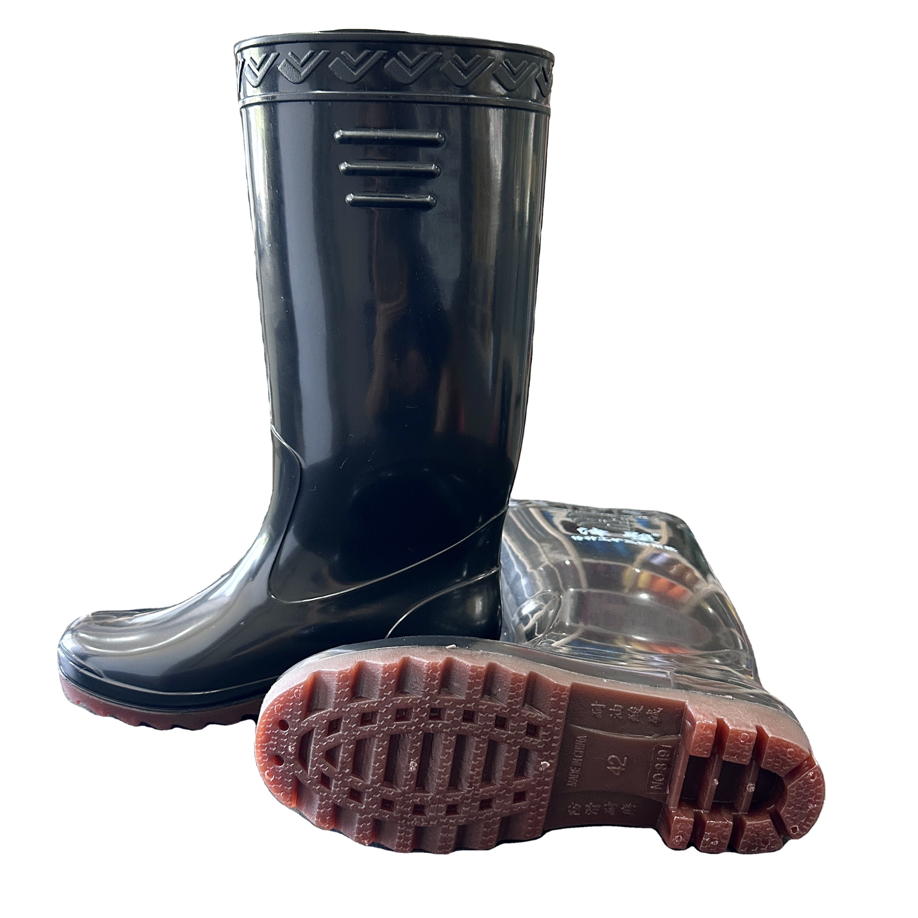 Men's Construction Site Rubber Boots Adult High Tube Non-slip Men's Labor Protection Rain Boots