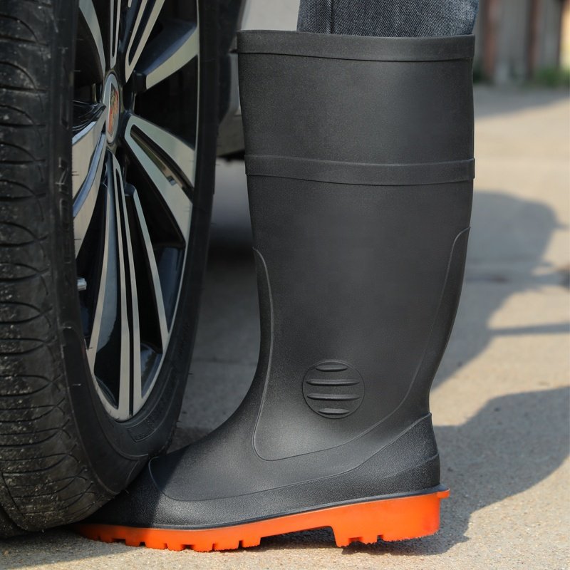 GUYISA High quality rain boots for outdoor work non - slip wear - resistant sole non - puncture steel toe long safety boots