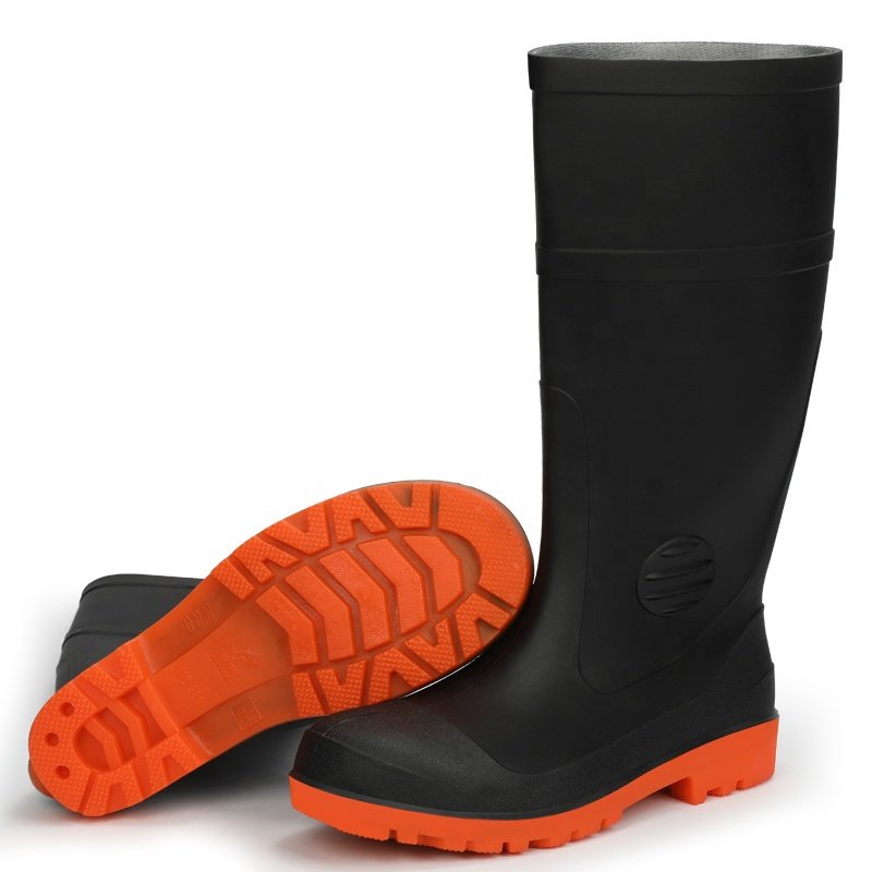 GUYISA High quality rain boots for outdoor work non - slip wear - resistant sole non - puncture steel toe long safety boots