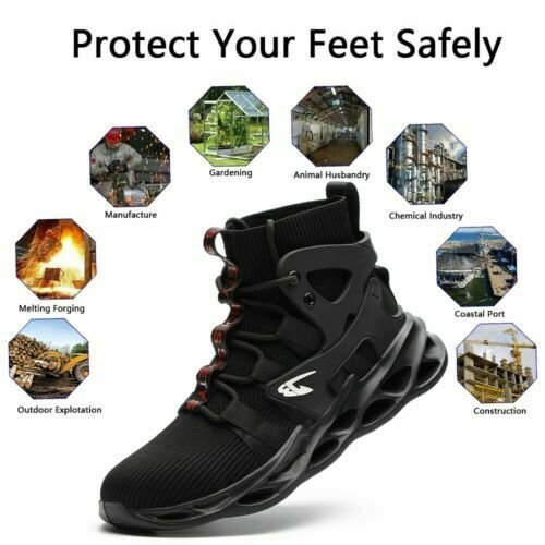 Men's Safety Shoes for Work boots Lightweight steel toe shoes usa shipping
