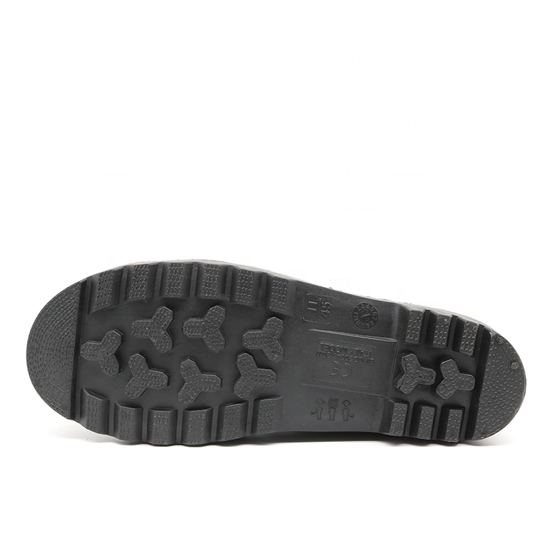CE standard oil industry waterproof oil acid alkali resistant anti slip safety black men plastic pvc rain boots to work