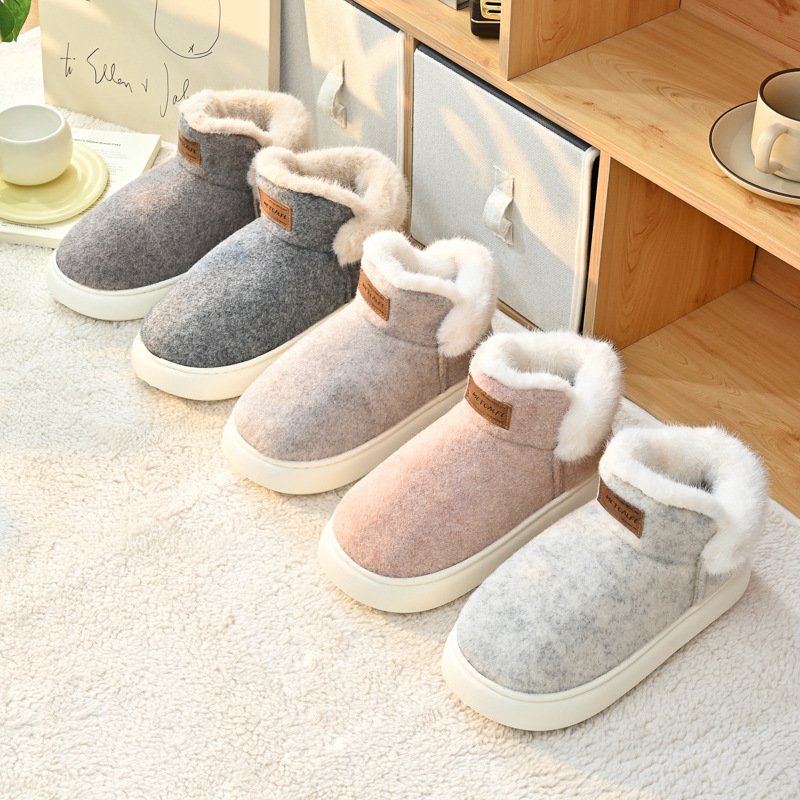 New Flat Heel Womens Snow Boots Ladies Fur Lined Warm Winter Boots Outdoor Winter Shoes for women men