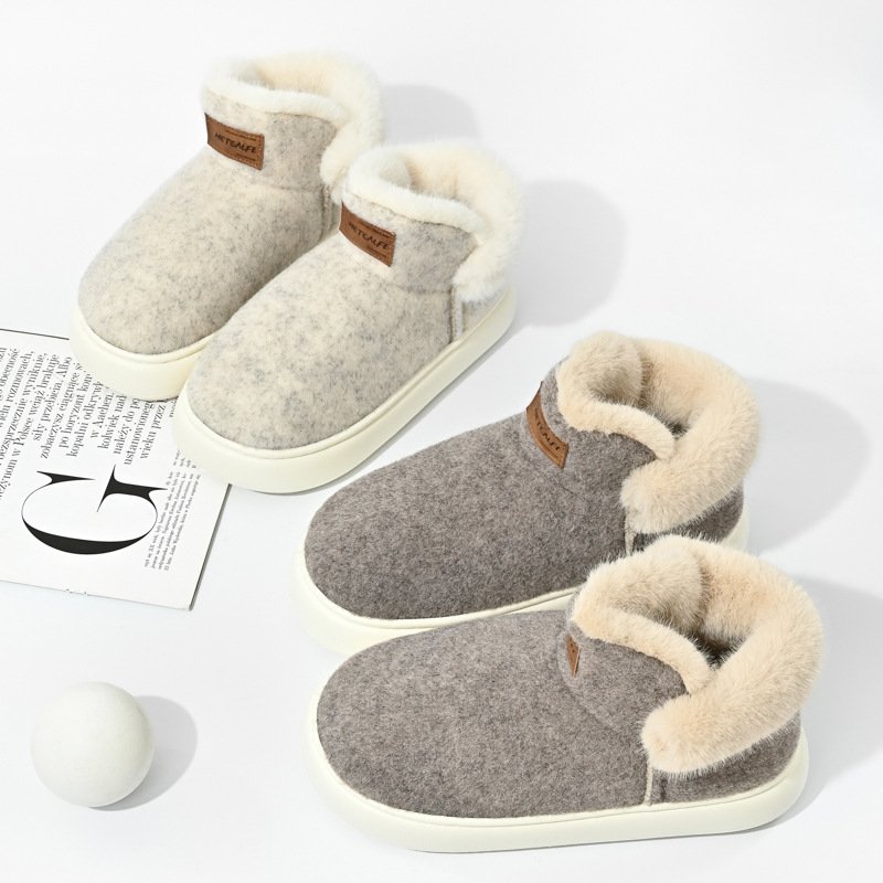 New Flat Heel Womens Snow Boots Ladies Fur Lined Warm Winter Boots Outdoor Winter Shoes for women men