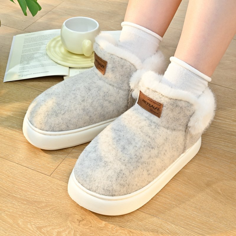 New Flat Heel Womens Snow Boots Ladies Fur Lined Warm Winter Boots Outdoor Winter Shoes for women men