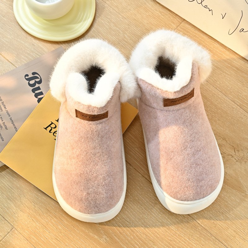 New Flat Heel Womens Snow Boots Ladies Fur Lined Warm Winter Boots Outdoor Winter Shoes for women men