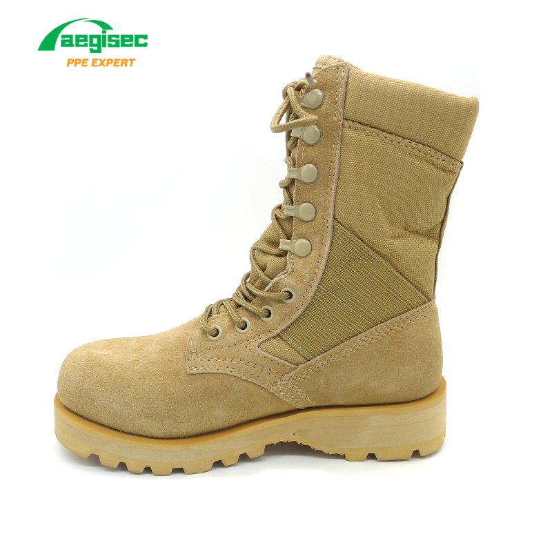 AEGISEC cow suede desert boots slip resistant rubber sole jungle boots men shoes