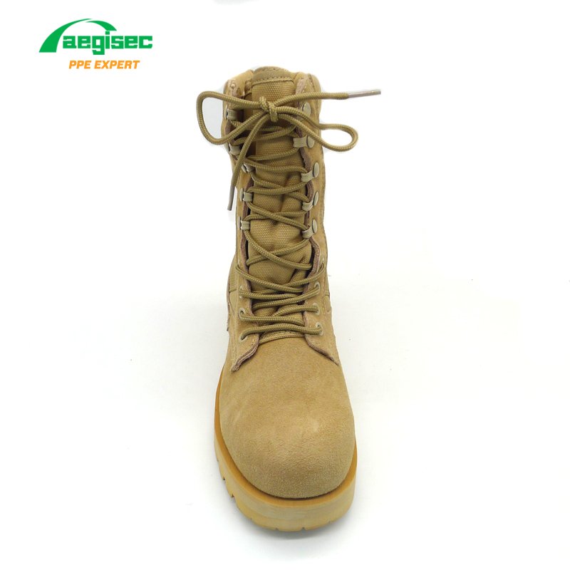 AEGISEC cow suede desert boots slip resistant rubber sole jungle boots men shoes