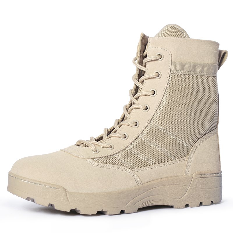 desert combat anti-slip rubber sole outdoor Outdoor Hiking Combat Desert Boots Training Tactical Boots for men Safety shoes