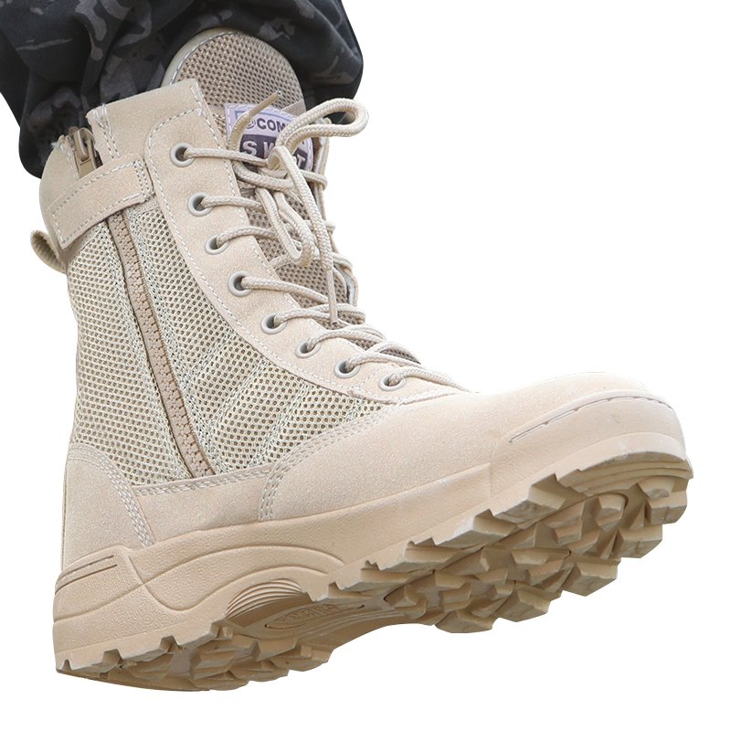 desert combat anti-slip rubber sole outdoor Outdoor Hiking Combat Desert Boots Training Tactical Boots for men Safety shoes