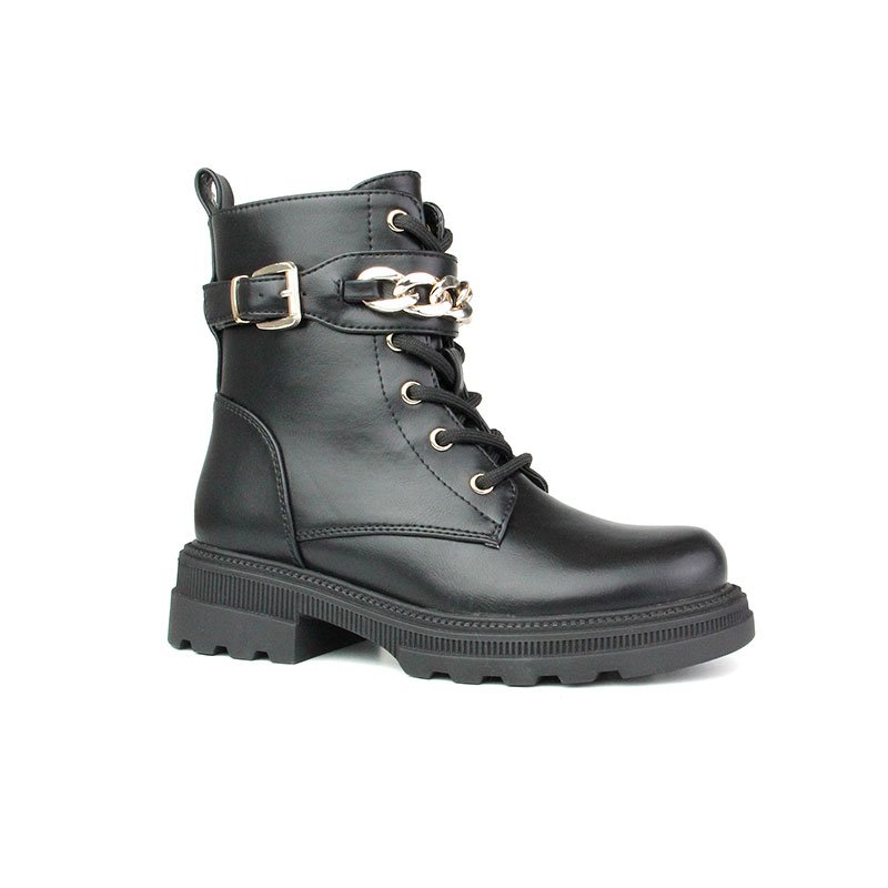 New Arrival Casual Ankle Boots kids For Ladies Black Leather Bootie Shoes Ankle Boots