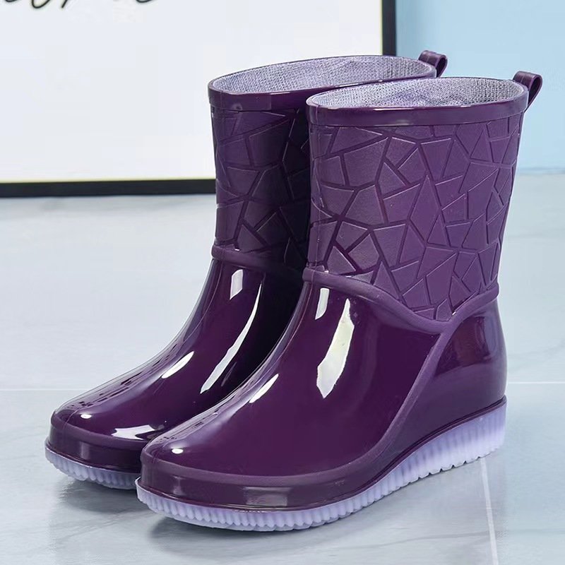 Rain Boots For Women Tpe Fashion Chelsea Low Top Waterproof Boots Female Versatile Non-slip City Walk Rain Shoes Adult Galoshes