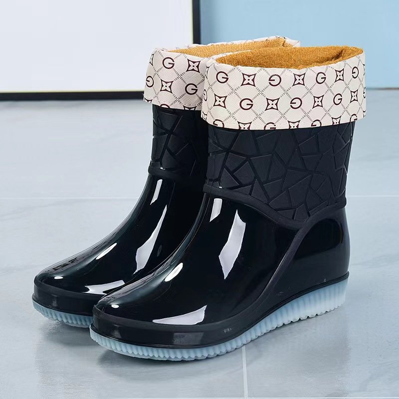 Rain Boots For Women Tpe Fashion Chelsea Low Top Waterproof Boots Female Versatile Non-slip City Walk Rain Shoes Adult Galoshes