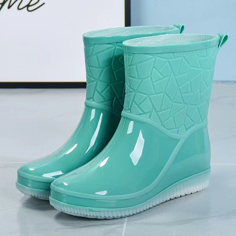 Rain Boots For Women Tpe Fashion Chelsea Low Top Waterproof Boots Female Versatile Non-slip City Walk Rain Shoes Adult Galoshes