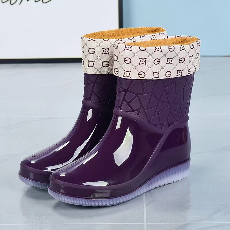 Rain Boots For Women Tpe Fashion Chelsea Low Top Waterproof Boots Female Versatile Non-slip City Walk Rain Shoes Adult Galoshes