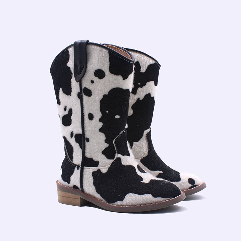 sunflower embroidery leather western cowboy boots women kids girls shoes