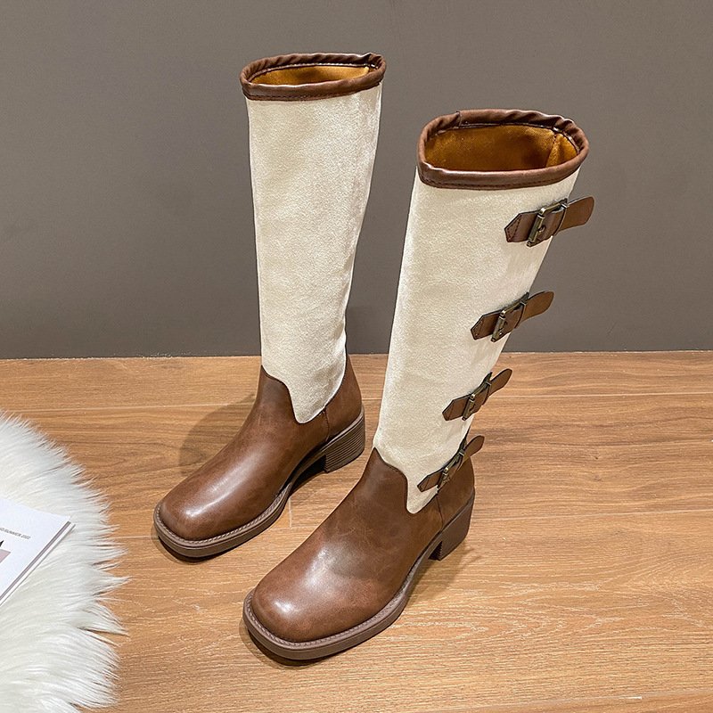 Factory Direct Wholesale long boots women knee leather boots women luxury designer high knee boots for women