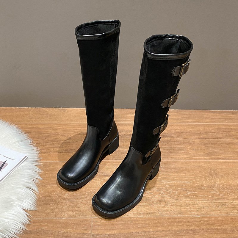 Factory Direct Wholesale long boots women knee leather boots women luxury designer high knee boots for women