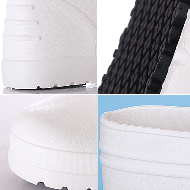 White Anti Slip Waterproof Botas Sanitarias Food Industrial Canteen Kitchen Chef Restaurant Safety Eva Foam Sanitary Boots Man