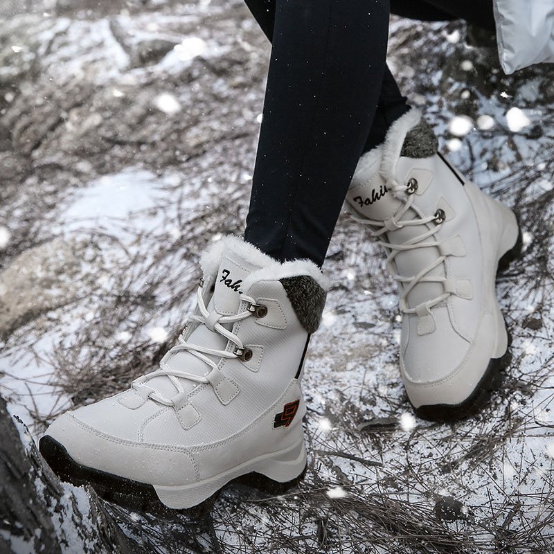 For Unisex High Top Winter Warmth Outdoor Waterproof Snow Boots Comfortable Casual Sports Men Shoes