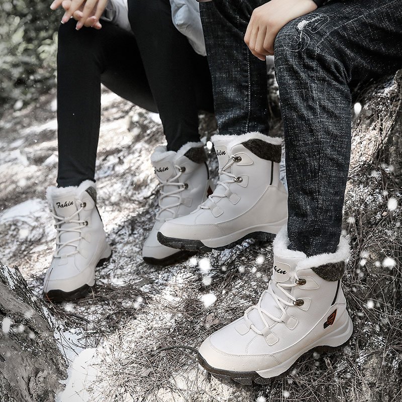 For Unisex High Top Winter Warmth Outdoor Waterproof Snow Boots Comfortable Casual Sports Men Shoes