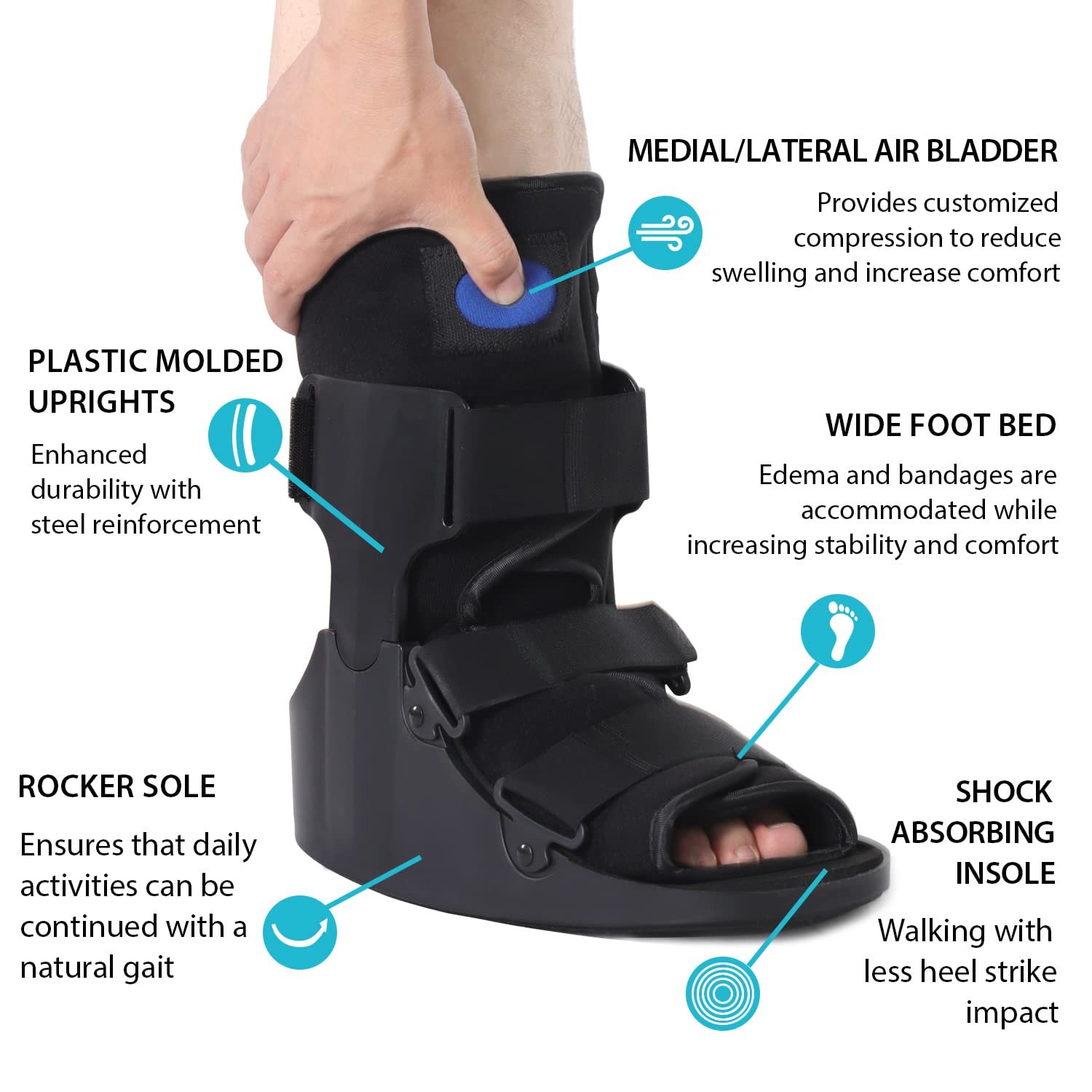 Health Care Products Adjustable Medical Air Walker boot Orthopedic Ankle Fracture Recovery Fracture Walker Cam boot