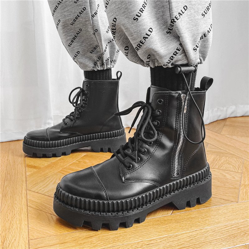 High-top Casual Lace Up Men's Boot Shoes Non-slip Fashion casual Boots for Men