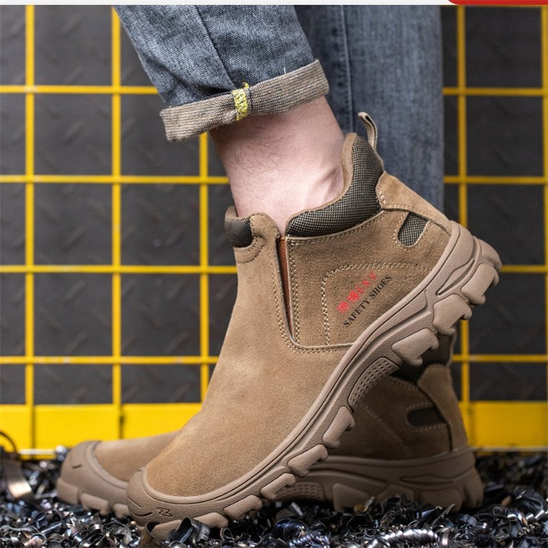 Lightweight Composite Toe Electrician Leather Work Boots Men's Protective Security Insulation Safety Shoes for Welder