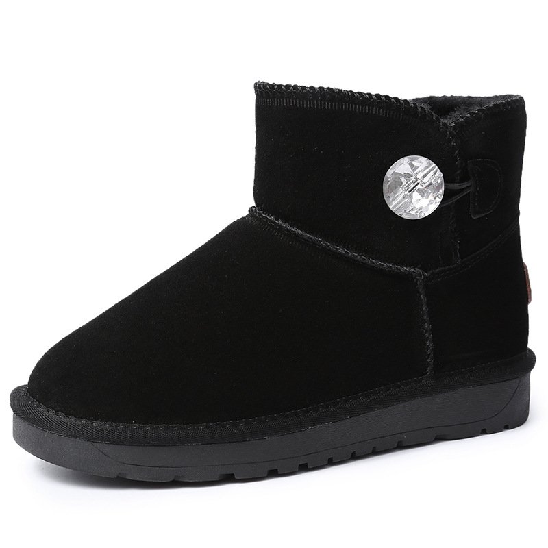 Hot Selling Ladies Flat Ankle Shoes Cheap Womens Winter Durable Snow Boots