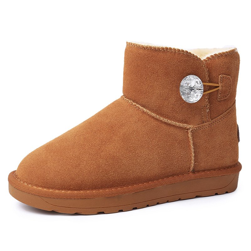 Hot Selling Ladies Flat Ankle Shoes Cheap Womens Winter Durable Snow Boots