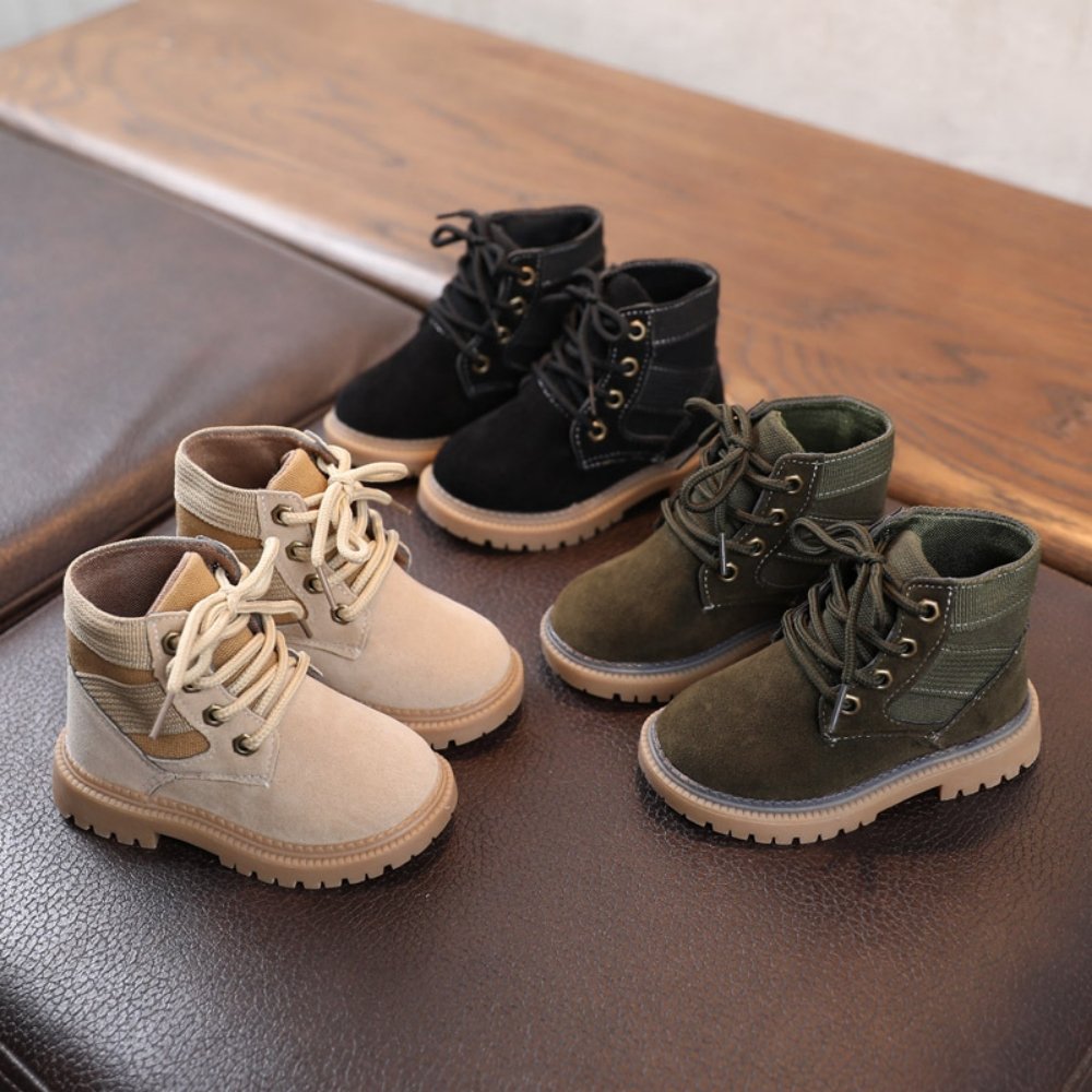 Children Boys Girls Shoes Soft Sole Leather Boots Low Barrel Short Boots New Kids British Style Non-slip Wear-resistant Trend