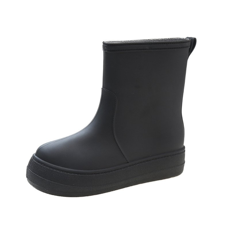 Women's winter rain shoes plus velvet fashion rain boots all spring and summer water shoes anti-slip wear-resistant rubber shoes