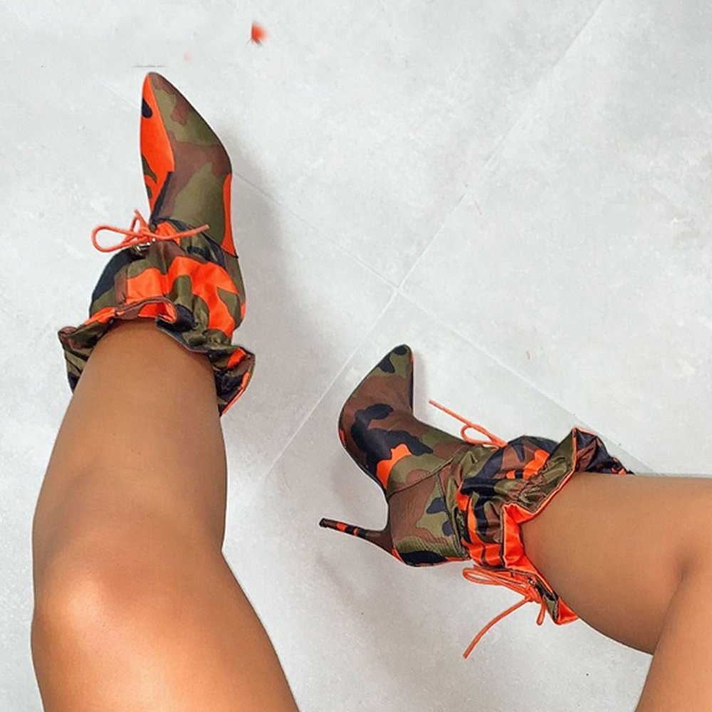 LQ004 Custom highs quality women ankle boots 11CM high heel casual boots for women High Heel Boots