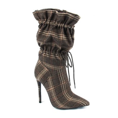 LQ004 Custom highs quality women ankle boots 11CM high heel casual boots for women High Heel Boots