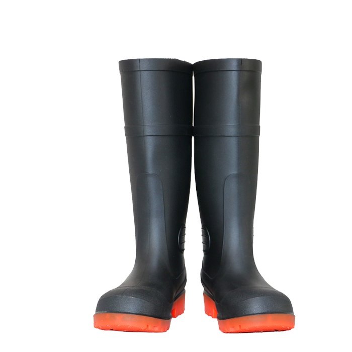 Working custom wellies men Oil Acid Alkali Resistant pvc safety gumboots rain boots with Steel Toe