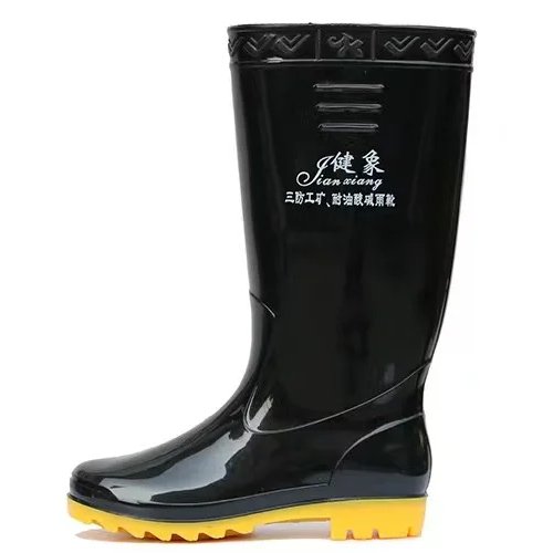 Customized Anti-Slip Safety Mens PVC Material Rain Biker Boots PVC labor protection rain boots
