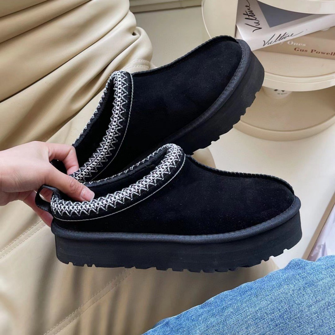 Short snow boots 2023 winter new plush warm thick soled heel less cotton shoes G Baotou semi drag retro casual cotton shoes