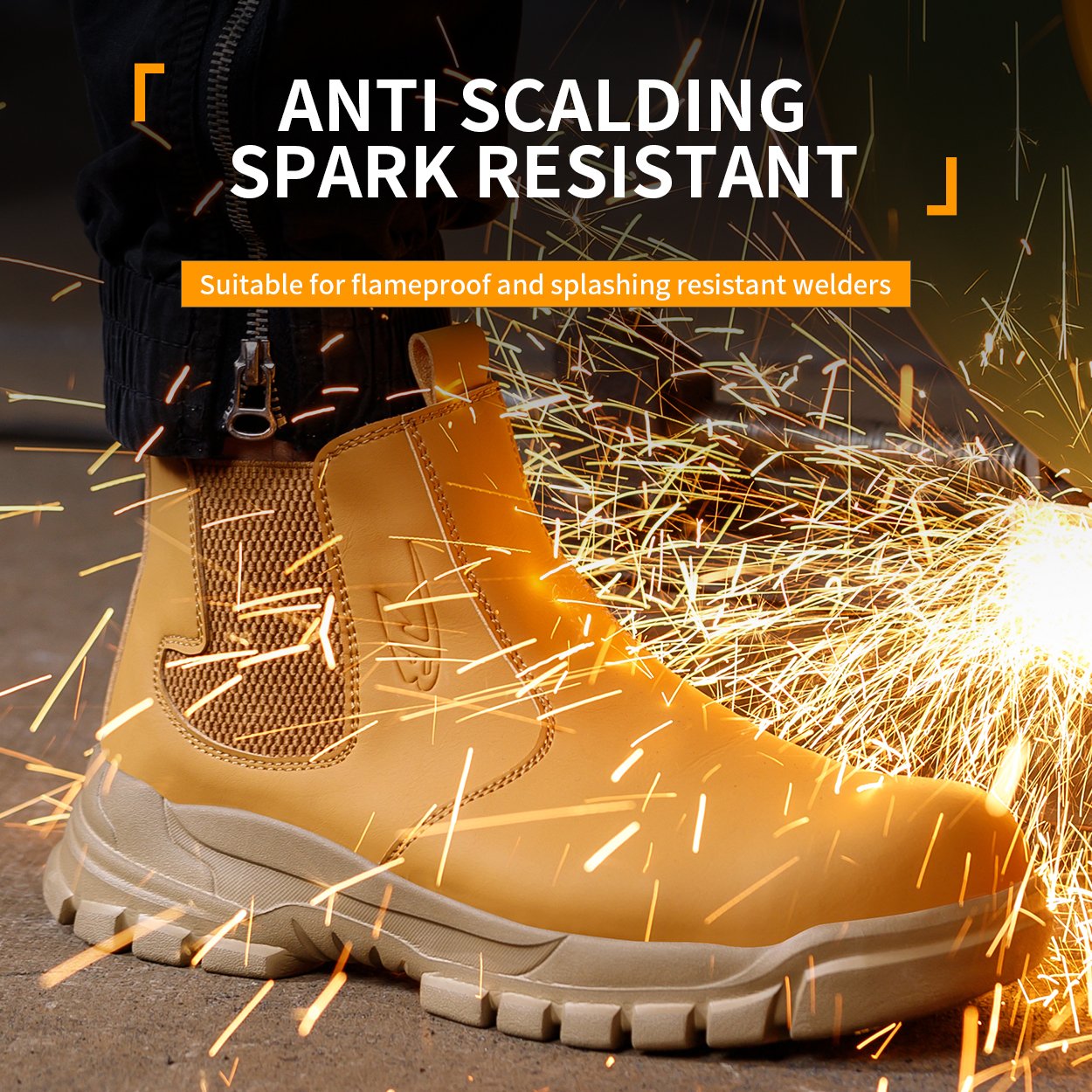DianSen new 2024 steel toe boots Anti-smashing safety work boots 680