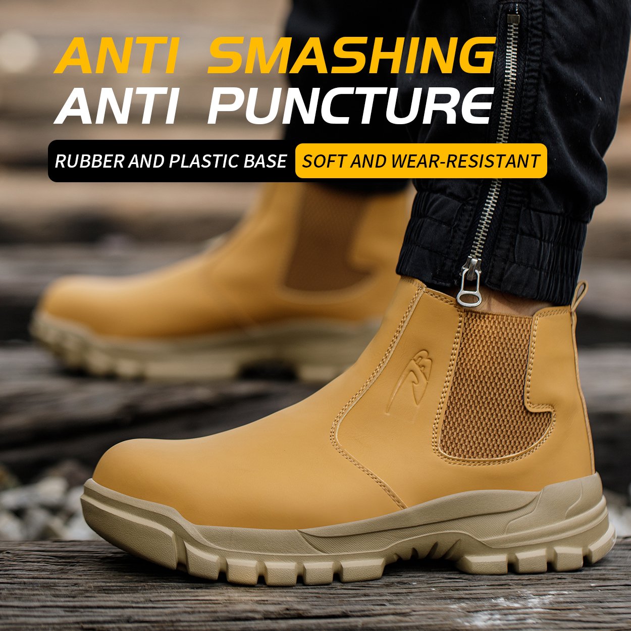 DianSen new 2024 steel toe boots Anti-smashing safety work boots 680