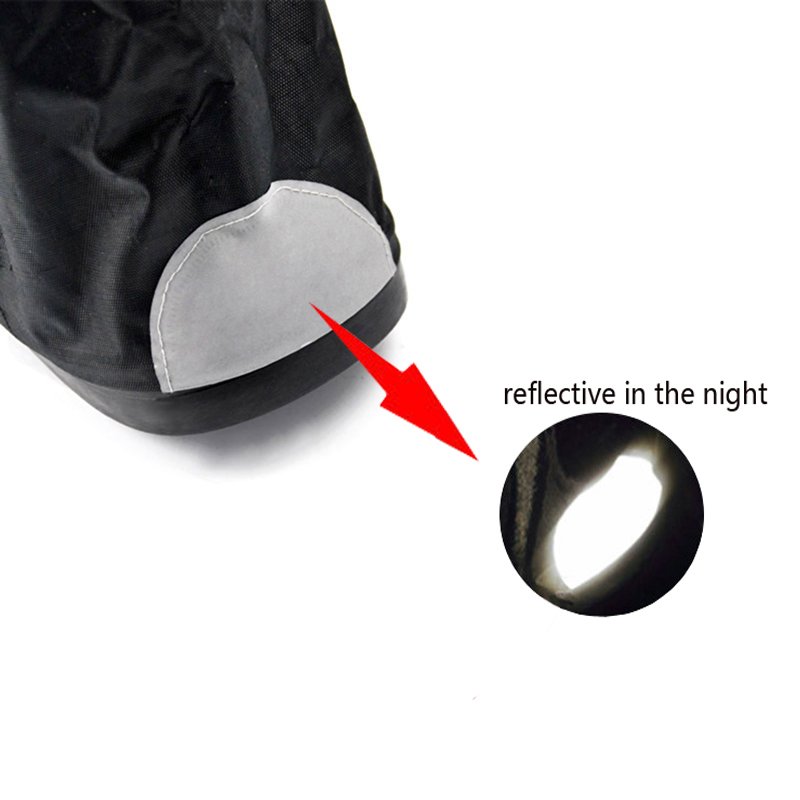 Motorcycle Waterproof Boot Shoe Cover Protector with Reflective Heels