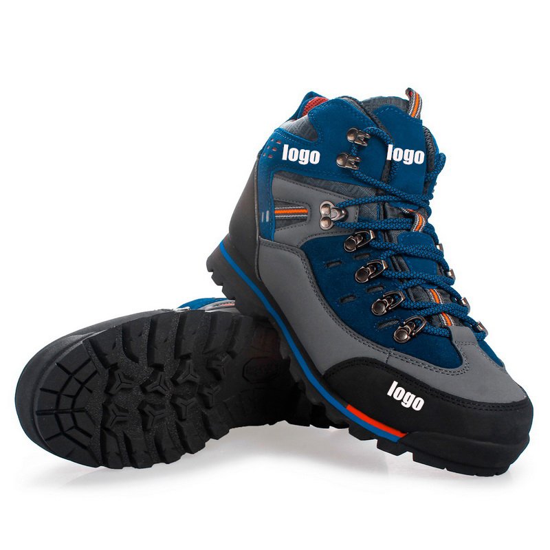 Custom Waterproof Hiking Shoes Mens Shoes Trekking Breathable Leather Outdoor Climbing Ankle Boots for Men