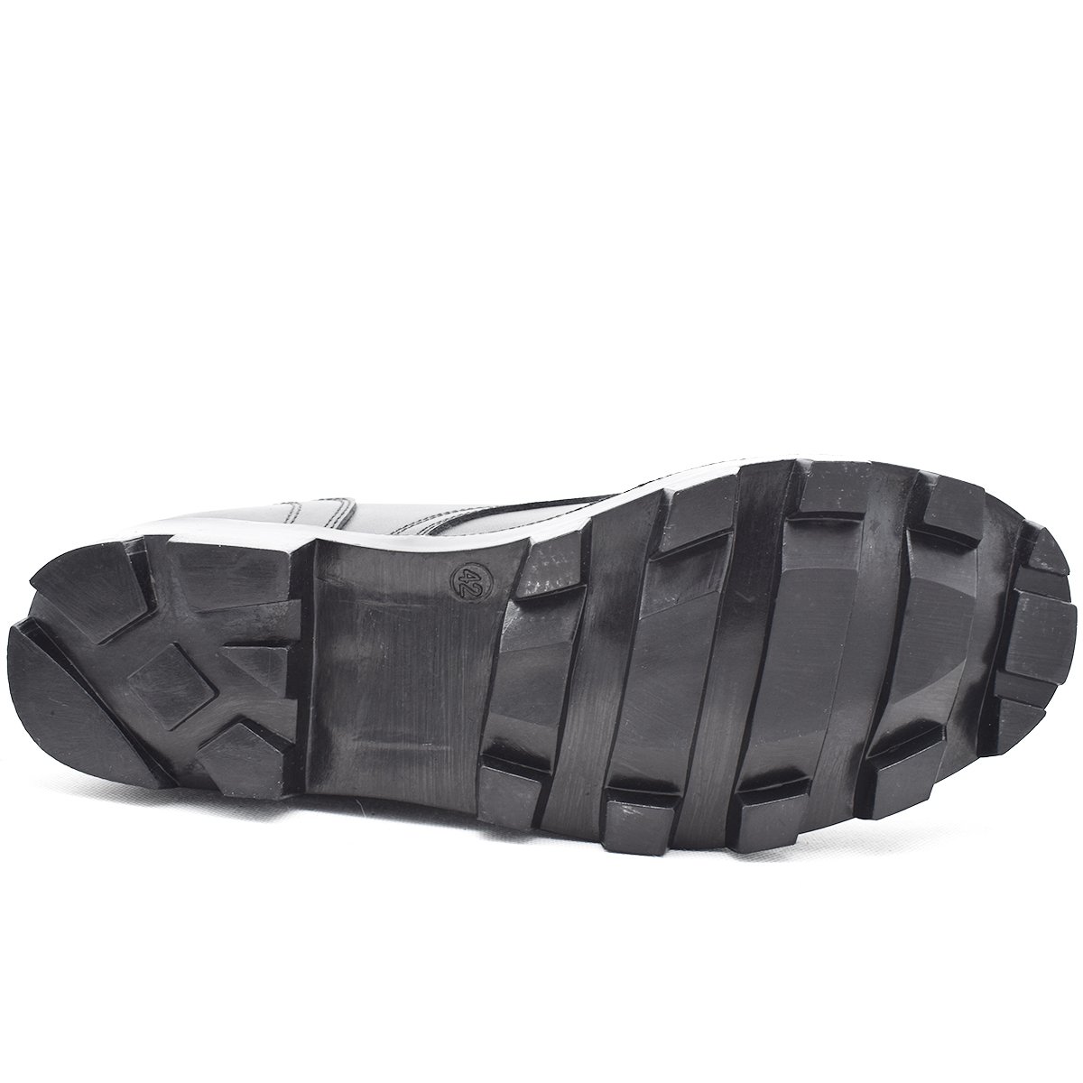 Daily Training Full Leather Upper Black Combat Boots Shockproof Rubber Outsole Fighting Boots